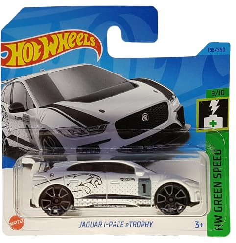Hot Wheels - Jaguar I-Pace eTrophy - HW Green Speed 9/10 - HKK25 - Short Card - Weiss - Mattel 2023
