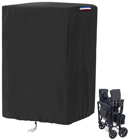 Rilime Wagonabdeckung, kompatibel mit Wonderfold Wagon W4 Original (nur Abdeckung), wasserdichte 420D Kinderwagen-Abdeckungen für Keenz Wagon 4-Sitzer, 73,7 cm L x 71,1 cm B x 109,9 cm H