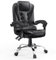 naspaluro Fauteuil de Bureau, Chaise Bureau Ergonomique avec Large Assise rembourrée, Siège de Bureau Inclinable Hauteur Réglable, Roulette Silencieuse, RIV035-1