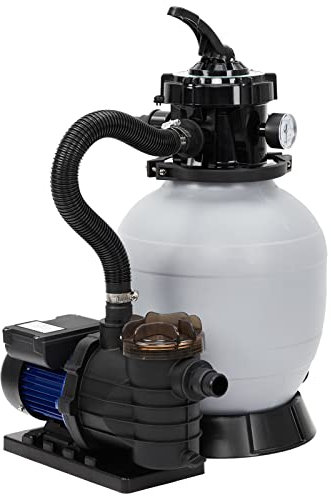 13 Sand Filter Pump, 3434GPH 3/4HP Pool Sand Filter for Above Ground and Inground Pool Up to 8500 Gallons,with 6-Way Multi-Port Valve & Strainer Basket Easy Installation