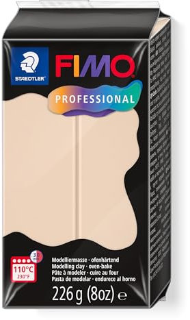 STAEDTLER FIMO Professional 8042 - Pasta per modellare il forno, specifico per professionisti e artisti, prodotto singolo beige, 8042-44