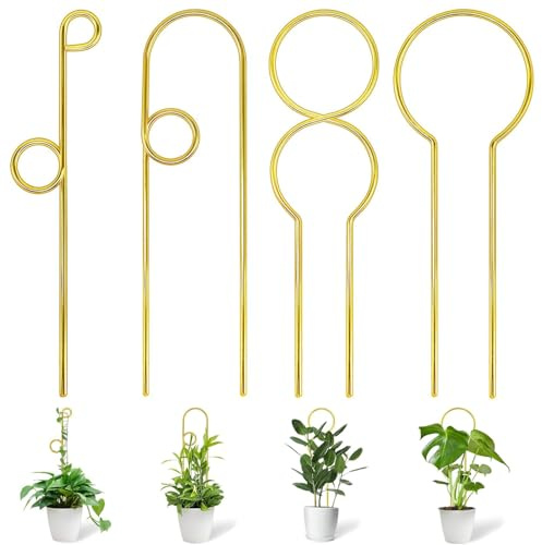 YEZIDE 4 Stück Gartenpflanzen-Rankgitter für Kletterpflanzen im Innen- und Außenbereich, Metall-Zimmerpflanzen-Rankgitter, Stützrahmen für Blumen, Ranken, Efeu, Terrasse, Hof, Hausdesign