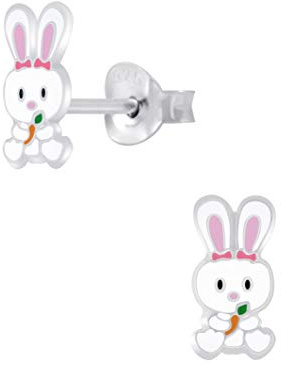 FIVE-D Kinder Ohrringe Ohrstecker Hase 925 Sterling Silber Ostern Mädchen