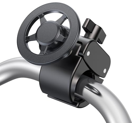 KRAJEWS Magnetische Handyhalterung, starker Magnet, Fahrradhalterung für Fitnessgeräte im Innenbereich (kompatibel mit Peloton-Fahrrad), Kinderwagen, Laufband, für MagSafe iPhone, Samsung und alle