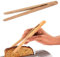 Pince à grille-pain en bambou de 17,8 cm avec design antidérapant, pince à toast en bambou réutilisable, mini pince en bambou pour la cuisson de toasts, pain, cornichons, thé
