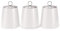 EHC Tea Sugar Coffee Canisters Set, Storage Jars with Easy Open and close Lids Airtight, Containers Canisters Jars Set of 3, White
