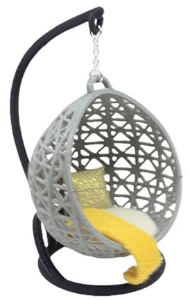 Basket Chair For Dollhouses Swing Hanging Miniature Furniture Pretend Play For Kids Dolls House Furniture Model