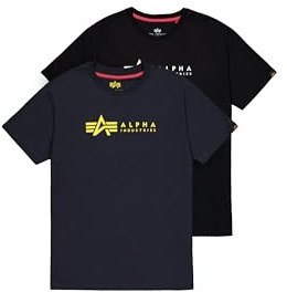 Alpha Industries Herren Alpha Label 2 Pack T-Shirt (1er Pack)