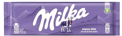 Milka, Cioccolato al Latte, Tavoletta di Cioccolato al Latte Classica, Latte 100% Alpino, Cacao Sostenibile, 270g