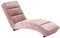 SalesFever Relaxliege mit Samt Bezug und schwarzem Gestell Sento Rose