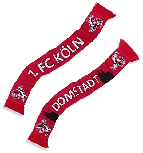 1. FC Köln Strickschal - Domstadt - Fanschal Schal - Plus Lesezeichen I Love Köln