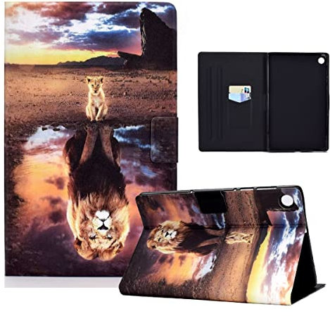 Wigento Für Samsung Galaxy Tab A9 Kunstleder Tablet Tasche Hülle Case Etuis Motiv 28