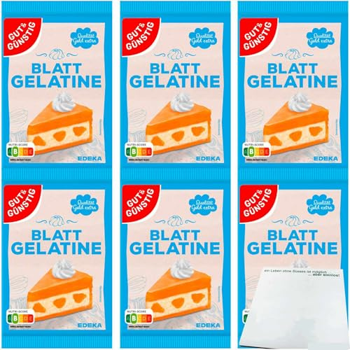 usy Bundle für Gut&Günstig Blattgelatine 6er Pack (6x20g Packung) + usy Block