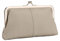 Portefeuille long en cuir véritable avec fermoir, porte-monnaie en cuir synthétique, grande capacité avec fermoir pour femme, support en cuir synthétique pour espèces et cartes de crédit, gris, Refer