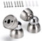 IGNPION Set of 4 Door Holder Mini Magnetic Door Stoppers Wall Mount Metal Door Stop Silver