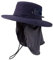 TOP-EX Sonnenhut Herren Sonnenschutz Mütze mit Sonnenbrillenhalter Wasserdicht Breite Krempe Outdoor Trekking Hut mit Nackenschutz Safari Sommer Mütze Faltbar 94603_Navy L/XL