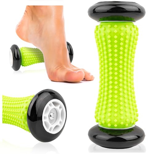 SULPO Fußmassageroller mit Noppen – Fußroller und Faszienrolle Fuß | Faszienrolle Fuß für Fußsohle, Fußgewölbe und Ferse – kompakter Massageroller für tägliche Fußmassage mit dosierbarem Druck