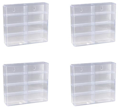 GREOHNMPAW 4X 1:64 for Hot Wheel Display Box Car Model Toy Cabinet Rack for Hotwheel Cars Diecast Storage Dustproof Display Box B