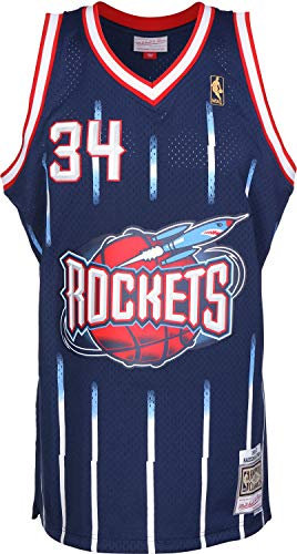 Mitchell & Ness Hakeem Olajuwon #34 Houston Rockets 1996-97 Swingman NBA Trikot Navy, XL