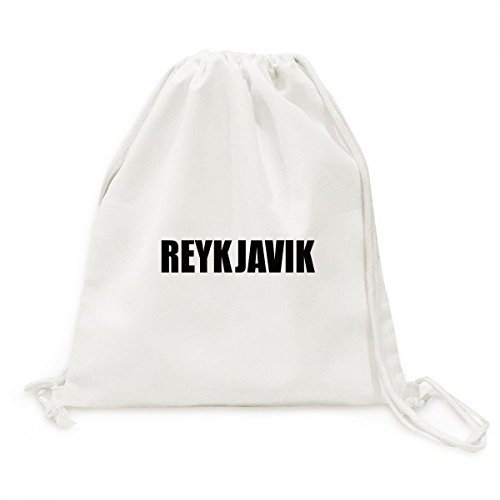 DIYthinker Reykjavik Island Stadt Name Canvas-Rucksack-Reisen Shopping Bags