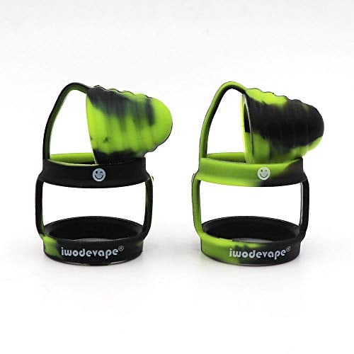 RUIYITECH E-Zigaretten Zubehör Fat Tank Anti-Rutsch-Ringe Vape-Bänder 510 + 810 Drip Tip Covers Vape Rings 2 Pack (schwarz grün)