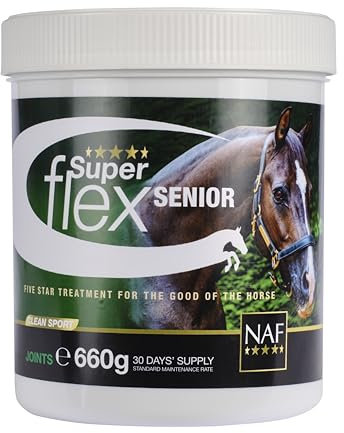 NAF Five Star Superflex Senior 660g – Joint Support Supplement for Hard Working & Older Horses – Glucosamine, MSM, Chondroitin & Omega-3 – Promotes Mobility, Flexibility & Comfort