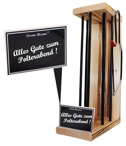 Genial-Anders Lustiges Polterabend Geschenk witzige originelle Rohling zum SELBST BEFÜLLEN Größe L Eiserne Reserve leer Black Edition incl. Notsäge -s- Alles Gute zum Polterabend