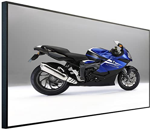 Ecowelle Infrarotheizung mit Bild | 750 Watt | 60x120 cm | Infrarot Heizung| | Made in Germany| e 141 Blaues Motorrad