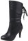 Stivali Stivaletti Donna Scarpe Invernali Trekking Outdoor Caldo Stivali Scarpe Donna Inverno Stivali con Tacco Alto Fiocco Tacchi Caldi in Peluche Inverno (39,Nero)