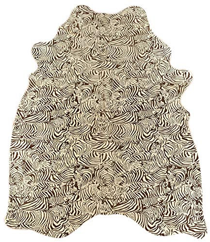 KUHFELL STIERFELL Animal Print 215 x 160 cm Fell Teppich MIT Baby Zebra Muster VON KUHFELLE ONLINE 14843