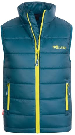 Trollkids Kids Trondheim Vest 98, petrol