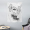 ABAKUHAUS Fitness Wandteppich, Hantel Hand Sketch aus Weiches Mikrofaser Stoff Waschbar ohne Verblassen Digitaldruck, 110 x 150 cm, Schwarz Grau Weiß
