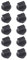 Create idea Lot de 10 douilles T10 194 pour tableau de bord de voiture, jauge d'ampoule, support à vis 12 V