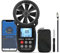 Digital Anemometer Bluetooth Vane Windmesser, Kethvoz Mini Wind Speed Meter Thermometer to Measure Max/Average/Current Air Flow for Drone Kite Flying KE-866B-APP