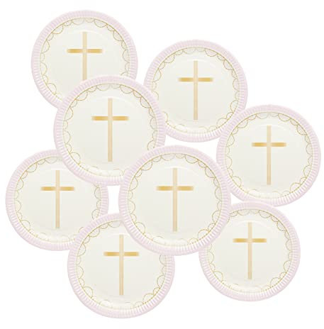 Amscan 9915965-66 Pink Botanical Crossplate 23Cm- 8 Pack