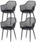 buybyroom Esszimmerstuhl im 4er Set,Essstühle Stuhl mit Armlehne Kunststoffstuhl Stuhl Esszimmer 41 x 55 x 84.5 cm (Schwarz)