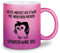glitzertassen.de® | Heute möchte ich etwas mit Menschen machen | Tasse mit Glitzer | Geschenkidee | Pinguin | Roséviolett