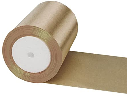 10cm Geschenkband Champagner Gold Band Breit,23m Große Stoffband Schleife Breites Satinband Schleifenband Glitzer Geschenkschleife XXL für Verpacken von Geschenken Weihnachten Hochzeit Dekorieren Auto