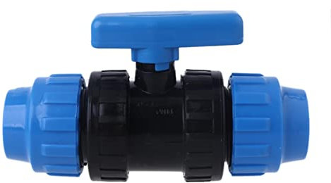 PVC-Ventil, 40 mm, PE-Fitting – Absperrhahn zum Verbinden von zwei Rohren aus Landwirtschaft oder Lebensmitteln, um den Flüssigkeitsfluss zu regulieren, maximaler Druck 16 bar
