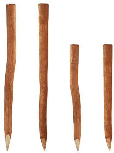 90 Aquagart Holzpfosten für Staketenzaun 1,5m I Durchmesser 6-9cm I Zaunpfosten aus Haselnuss I Langlebiger Stützpfosten & Rankhilfe I Vielseitiger Holzpfosten I Naturprodukt I