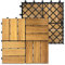 SUBTLETY 1m² Akazienholz Terrassenfliesen 11 Stück Holzfliesen Set 30x30cm Balkonfliesen Klickfliesen mit Drainage Gitter Gartenfliesen Holz Deck Fliesen für Garten Terrasse Balkon Teich (Type B)