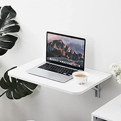 ZHAROS Hängender Computertisch Klappbarer Wand-Esstisch Klapptisch aus Massivholz Arbeitsplatte aus Holz Küchenschränke Geeignet für Küche Platzsparend Arbeitszimmer Balkon Büro