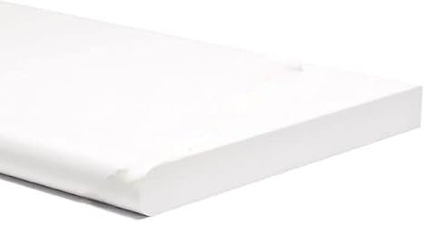 Generico Mensola da muro in legno rettangolare bordata sospesa a parete, scaffale a scomparsa per Libri Quadri Decorazioni, tasselli reggimensola Inclusi (60 x 20 x 1,8 cm, Bianco)