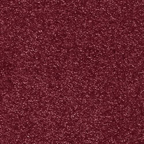 Velours Teppich Meterware rot Kräuselvelours Teppichboden in Dunkelrot ideal für Schlafzimmer Weiche Auslegware 400 und 500 cm breit (5 m x 3,5 m)