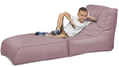 chilly pilley Sitzsack Sofa, Faltbarer Pouf zum Sitzen und Liegen 2 in 1, mit EPS-Füllung, Riesensitzsack, Kinder & Erwachsene, Cord Sitzkissen, viele Farben, puderrosa