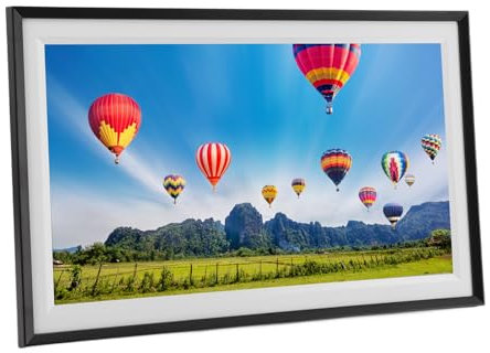 15,6-Zoll-WLAN-Digitalfotorahmen, 1920 X 1080 IPS-LCD-Touchscreen, Intelligenter Digitaler Bilderrahmen mit 16 GB Speicher, Sofortiges Teilen von Momenten über die App