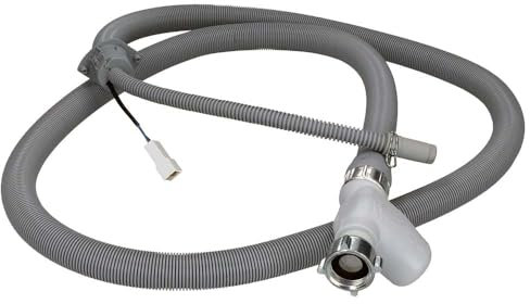 Tubo di Carico da 180 cm per Lavastoviglie con Acquastop Adatto a Smeg Rex Electrolux Aeg Zanussi, acciaio inossidabile, 180 x 3 x 3 cm; 470 grammi