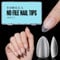 TOMICCA 360Pcs Short Almond Gel Nail Tips - No-File Matte Full Cover for Soak Off | Soft Acrylic False Tips, 15 Sizes DIY Kit