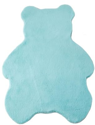 Kinder Teppich Carlo Bärenform, Farbe: Mint, Größe:80x100 cm