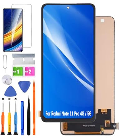 HLYGZX Ersatz Display für Xiaomi Redmi Note 11 Pro 4G / 5G LCD-Bildschirm TFT, 2201116TG 2201116TI 21091116I 2201116SG Bildschirm LCD Display Touch Digitizer Assembly Reparaturteile Kit